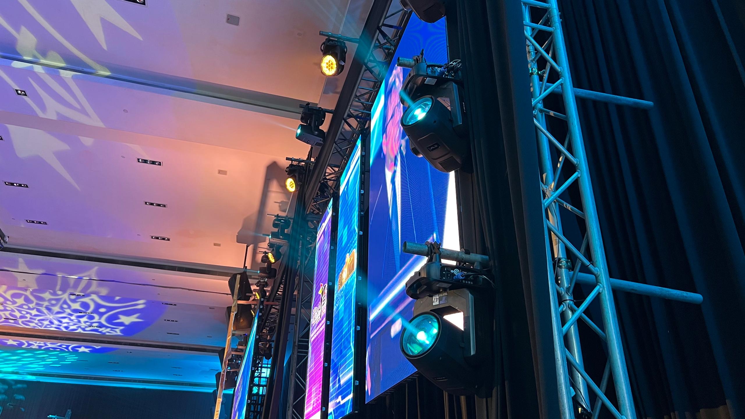 Stage lighting and LED screens