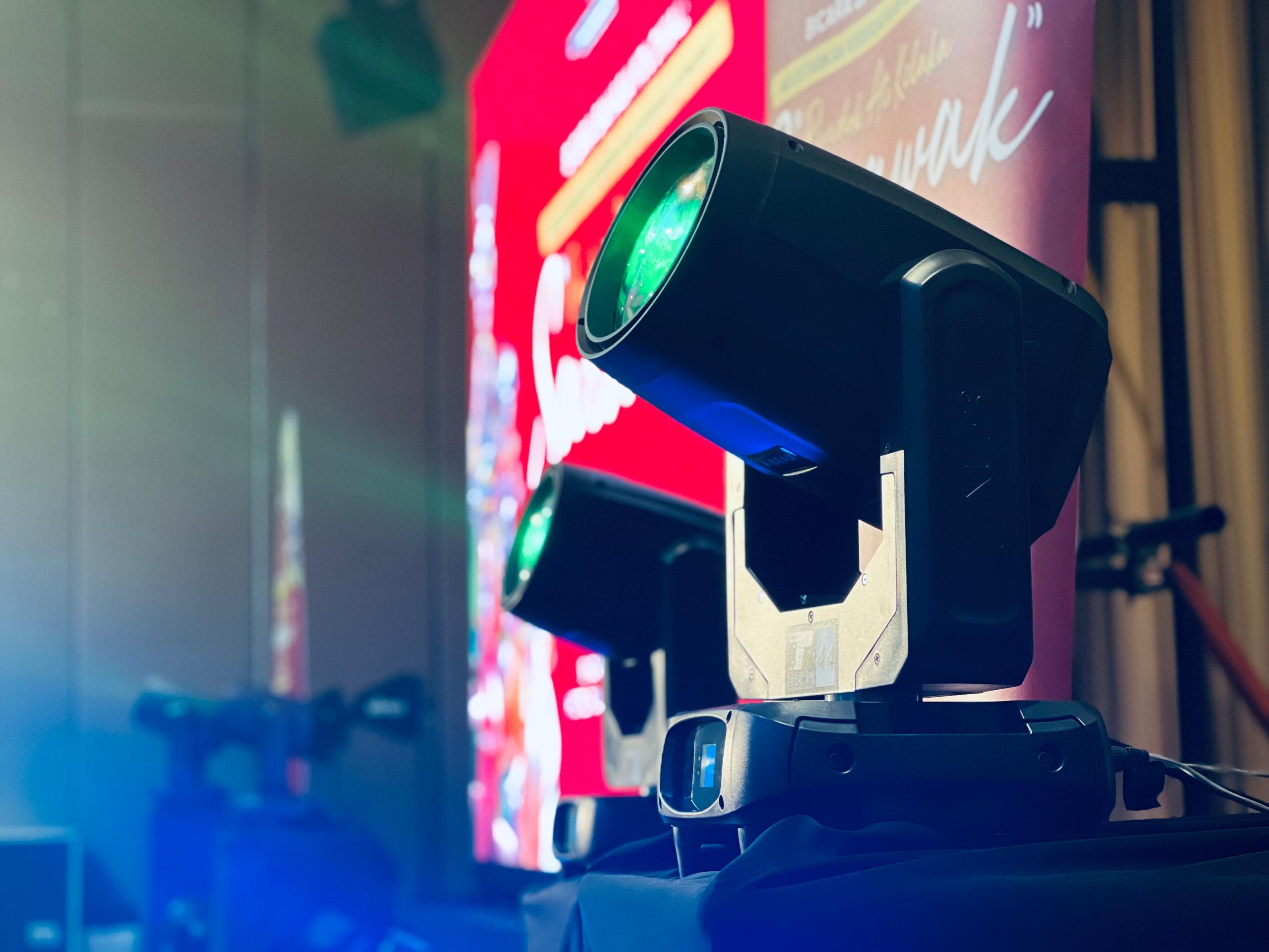 Stage lights at an event
