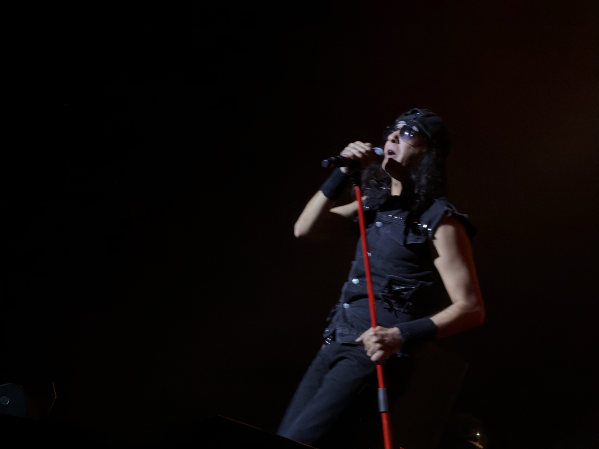 Singer performing on stage